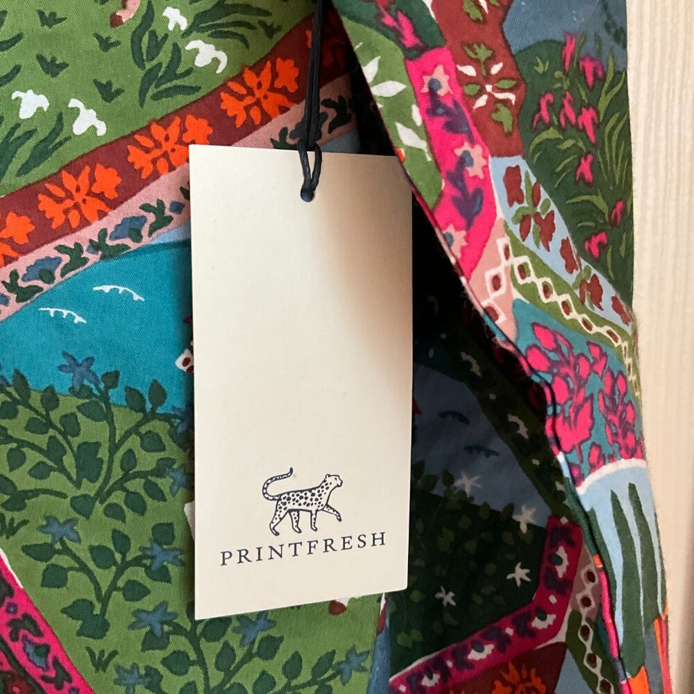 NWT PRINTFRESH Horses with Red Berries Cotton Long Pajama Set Size Medium - Picture 6 of 8